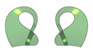Two Moebius bands make a Klein bottle