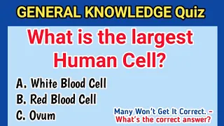 Top General Knowledge Quiz Questions And Answers | MCQ Questions And Answers| Human Body MCQ #gk