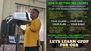 From Vision to Action: GFPK's Session on Implementing Goa's Gram Panchayat Development Plan. Prof. E