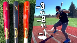 -3 vs. -2 vs. -1 Wood Bat Performance Test