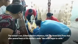 Elderly Woman in Ecuador Revives During Her Wake