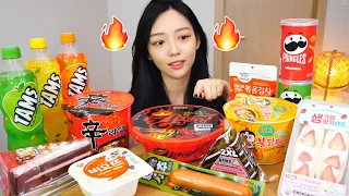 Convenience store food Mukbang!🔥Spicy King Dduggeong, Shin ramyeon etc 🔥/MUKBANG