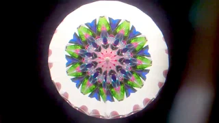 Stained Glass Kaleidoscopes by Kathleen Hunt with 2 Mirror System