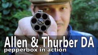 Firing the Allen & Thurber 32 cal pepperbox revolver