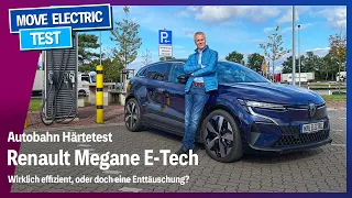 Härtetest des Renault Megane E-Tech -  Elektroauto Reichweite auf der Autobahn - mit Ladekurve