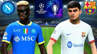 EA FC 24 - Napoli vs. Barcelona - Osimhen - UEFA Champions League 23/24 RO16 1st Leg | PS5 | 4K HDR