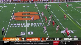 Clemson punter drops a dime