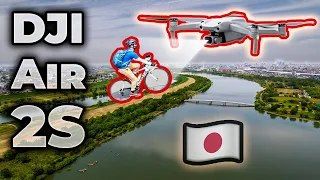 Verfolgungsjagt auf dem Fahrrad?! DJI Air 2S erster Test in Japan!