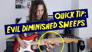 LEARN TO PLAY EVIL DIMINISHED SWEEPS (YNGWIE MALMSTEEN STYLE)  - Pete & Vinnie 3-Minute Guitar Tips