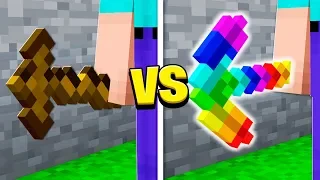 $100,000 RAINBOW PICKAXE vs $1 DIRT PICKAXE!