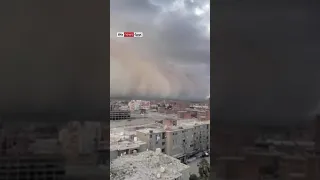 عاصفة ترابية تضرب محافظة الفيوم المصرية