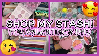 SHOP MY STASH FOR VALENTINE'S DAY MAKEUP!! (I'm doing pink for once...)
