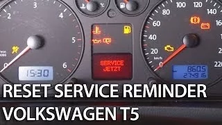 How to reset service interval in Transporter/Caravelle/Multivan VW (1.9TDi T5 service jetzt now)