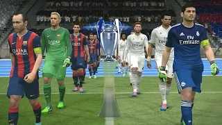 PES 2015 UEFA Champions League Final (Real Madrid vs FC Barcelona Gameplay)