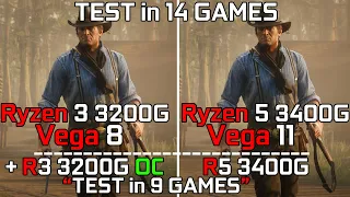 Ryzen 3 3200G vs Ryzen 5 3400G - Test 14 Games