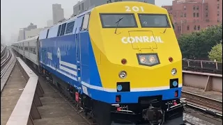 Quest for Metro North’s Conrail heritage locomotive plus Harlem 125 heavy rail action. 8/24/23