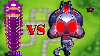 7 god boosted true vengeful sun god VS 200 Fortified B-A-D #shorts #btd6