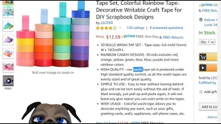 @Bahamas 5 STAR Amazon Product Review LEOTER Washi Craft Masking Tape 30 Rolls DIY Scrapbook 15mm!