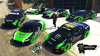 GTA 5 -  Stealing Modified Monster Cars with Franklin! | (Real Life Cars #136)