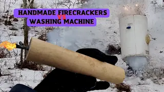 💣 POWERFUL FIRECRACKERS vs OLD WASHING MACHINE 💣 Blow up handmade firecracker