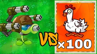 plants vs 100 chickens | Plants Vs Zombies 2