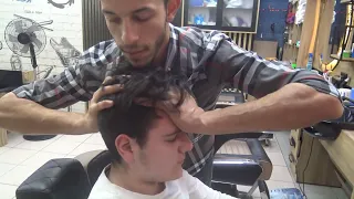 ASMR  TURKISH BARBER SOFT MASSAGE = head,back,arm,ear,sleep,face massage= kafa,sırt,kol,yüz masajı