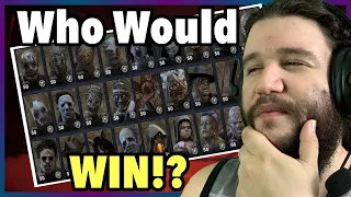 Reacting to WHO WOULD WIN If Every Dead By Daylight Killer Fought! | RaaP Reactions