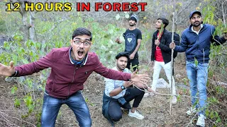 12 Hours in Deep Forest Challenge | Haunted😱 *DO OR DIE*