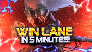 WIN LANE IN 5 MINUTES! HOW TO PLAY YASUO MID! - League of Legends