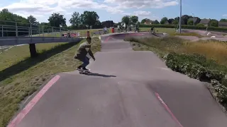 Pump track skateboard test