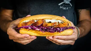 The SUPER CRISPY PORK BELLY SANDWICH I would eat everyday.