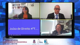 4ª Turma Recursal | Sessão Ordinária por Videoconferência | 25 Fev. 2021- Matutino