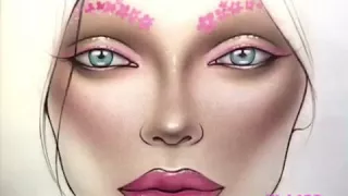 Facechart фейсчарт pink розовый рисунок от руки milk1422 @milk1422 follow makeupart luck beauty art