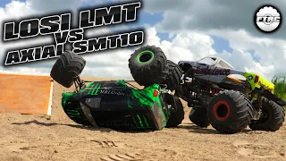 RC Solid Axle Monster Trucks Battle!! | Axial SMT10 vs Losi LMT