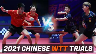 Yu Ziyang/Wang Manyu vs Zhou Kai/He Zhuojia | Chinese WTT Trials and Olympic Simulation (1/4)