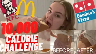 10,000 CALORIE CHALLENGE! GIRL VS FOOD | MASSIVE CHEAT DAY