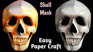 Skull mask paper craft. Skeleton mask. Horror Ghost Skull mask craft.Craft. #skullmask #ckartdesign