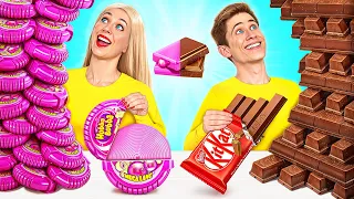 Bubble Gum vs Chocolate Food Challenge | Edible Battle by Multi DO Challenge