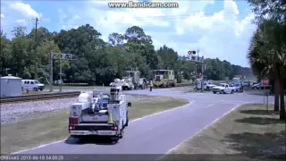 CSX maintance of way vehicles in Folkson + Folkston gate replacement video