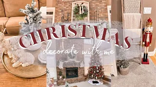 🎄COZY CHRISTMAS 2022 DECORATE WITH ME 🎄| COZY CHRISTMAS MANTLE & FAMILY ROOM