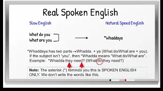 Natural speaking - Lesson 13  - Whaddaya