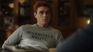 Riverdale 5x06 Archie and Toni are talking  about the night attack RHS. Archie kicking Reggies face.