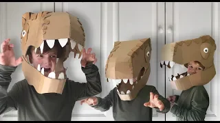 How to make a Cardboard Dinosaur Head Costume