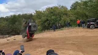 Racetober front flip during long jump