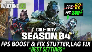 🔧 WARZONE 2.0 SEASON 4: HOW TO BOOST FPS AND FIX FPS DROPS / STUTTER 🔥 | Warzone 2.0 Best Settings✔️