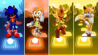 Sonic exe 🆚 Super Shadow Sonic 🆚 Tails Sonic 🆚 Sonic Boom | Sonic EDM Rush Tiles Hop