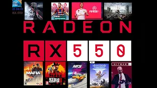 I5 3470 + RX 550 4GB tested in 18 demanding games | 2020