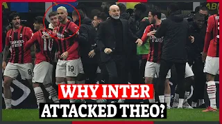 The Nerazzurri nervously 'attacked' Theo Hernandez at the end of the match Inter 1-2 Milan