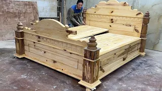 Young Woodworker's Most Worth-Seeing Perfect Designs - Making a Great Bed. Hardwood Processing