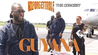 Burna Boy Touchsdown Guyana, South America For Unforgettable Concert Live At National Stadium